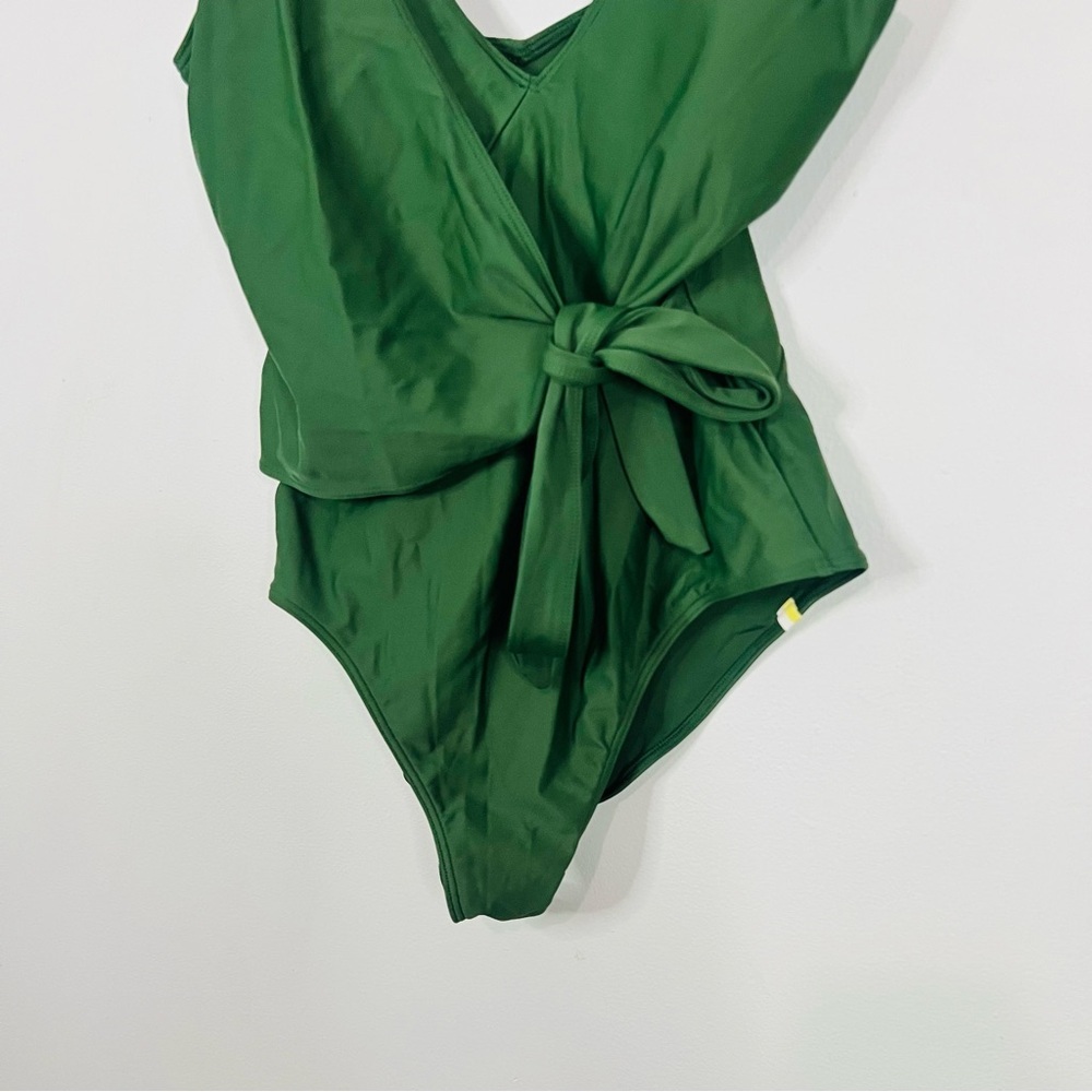 Summersalt The Perfect Wrap Green Wrap One-Piece Swimsuit Size 10 - Picture 3 of 7